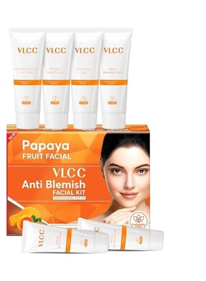 VLCC Papaya Fruit Facial Kit - 300g | Glowing, Blemish Free Skin | With Papaya, Cucumber, Peach & Orange Peel Extracts | Glowing at Home Facial Kit. - Image 2
